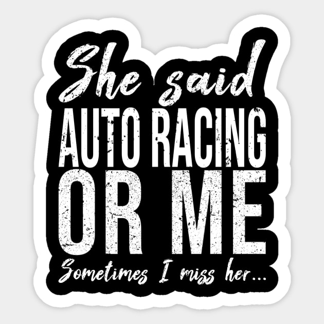 Auto Racing funny sports gift Sticker by Bestseller